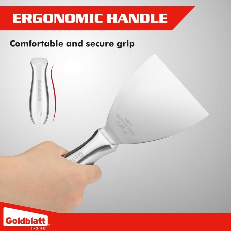 Goldblatt 4" Putty Knife Paint Scraper All Stainless Steel Flexible Joint Knife gallery