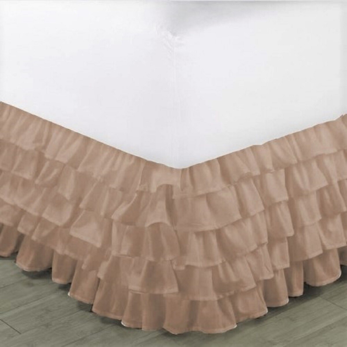 VERSATILE PLAIN DUST RUFFLE AROUND ALL CORNERS 1PC BED BEDDING REGULAR SKIRT gallery