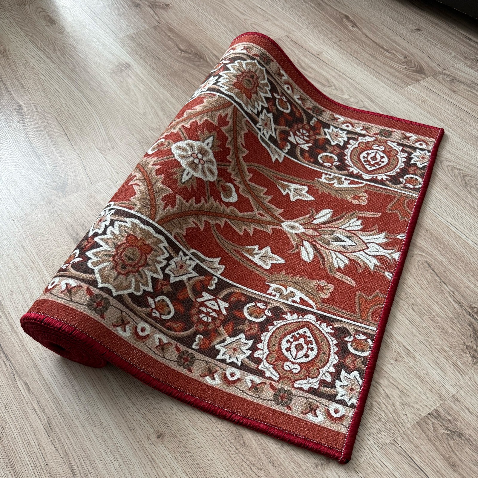 Custom Size Anti-Slip Mahal Red Runner Rugs (26 - 30 - 36 Inches Wide) gallery