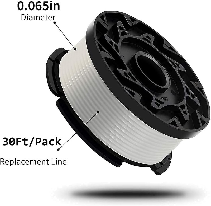 String Trimmer Line for Black and Decker Trimmer/Edger, AF-100, 6 Spools , 1 Cap gallery