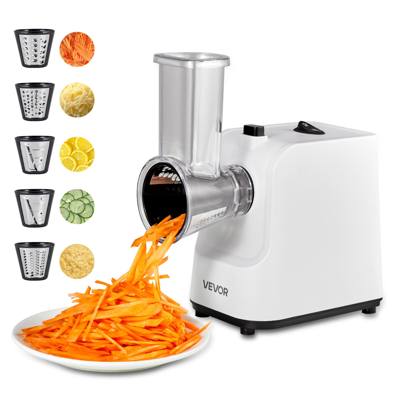 VEVOR Electric Cheese Grater Salad Maker 200W Salad Shooter Vegetable Slicer gallery