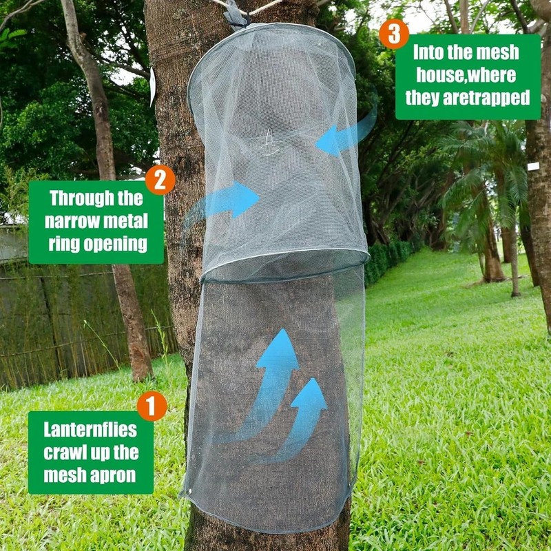 16 Pack Spotted Lanternfly Traps Lantern Fly Killer Mesh Tree Trap with Jute Rop gallery