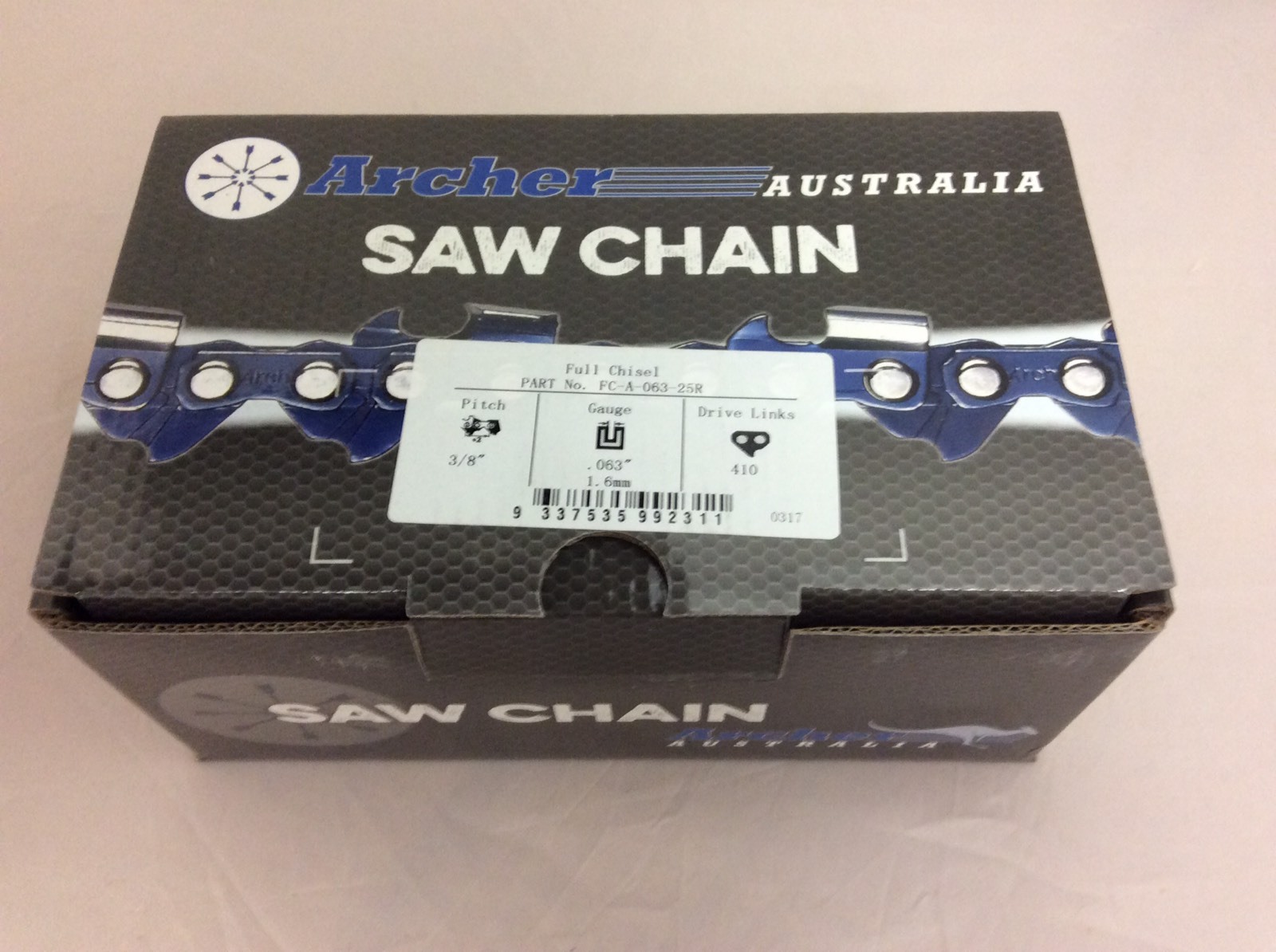 25ft Roll 3/8" .063 Chain saw Chain FULL CHISEL replaces 75LGX025U A3LM-25R gallery