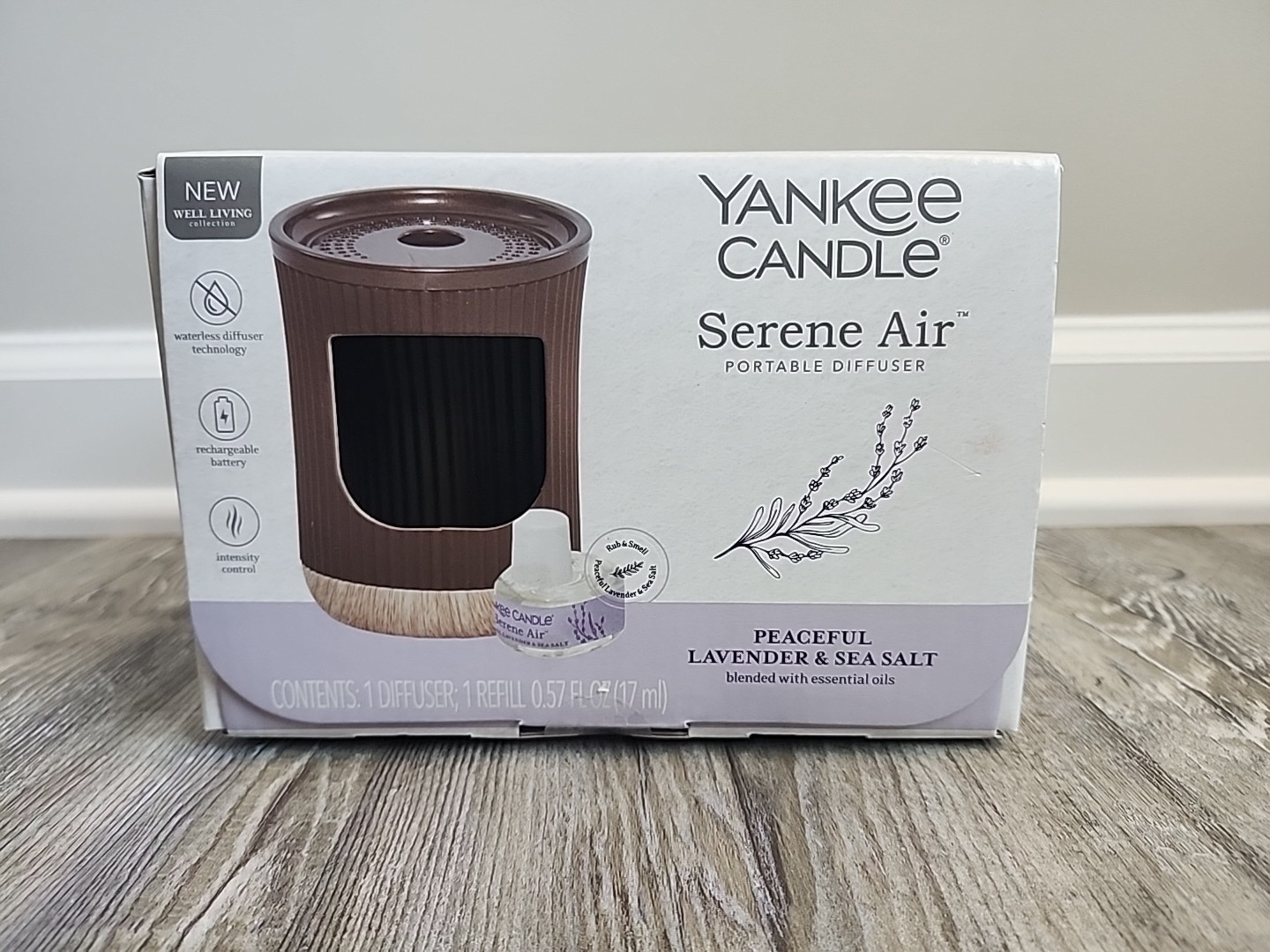 Yankee Candle Serene Air Portable Diffuser - Peaceful Lavender & Sea Salt gallery