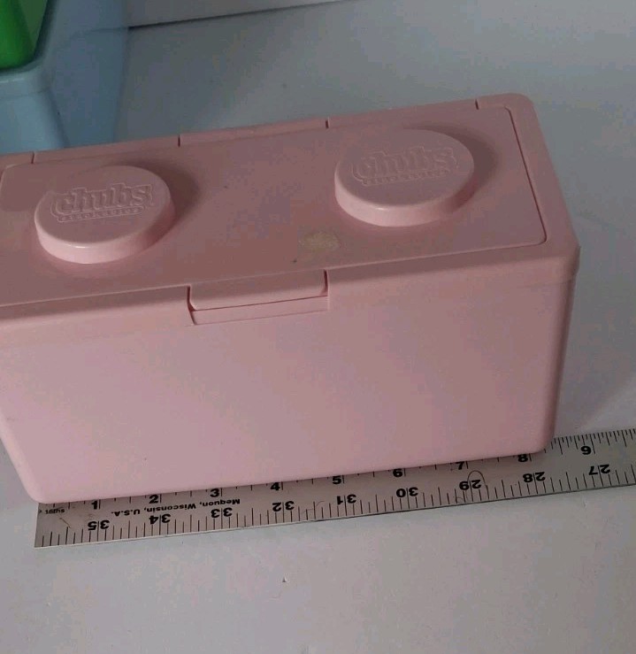 Chubs Stackables 4 Empty Building Blocks Baby Wipe Container Pastel Colors Lego gallery