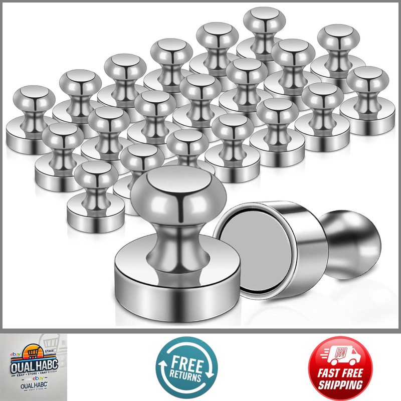 22Pcs Strong Neodymium Fridge Magnets Push Pin Whiteboard Refrigerator Office gallery