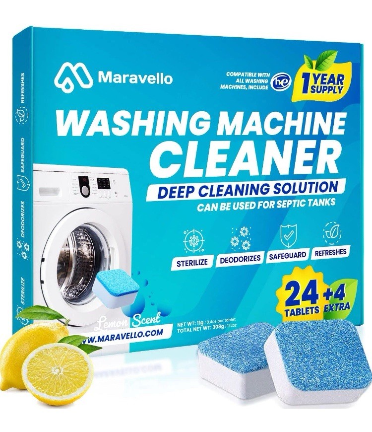 Maravello Washing Machine Cleaner Tablets 28 Pack Highly Efficient Laundry gallery