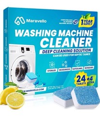 Maravello Washing Machine Cleaner Tablets 28 Pack Highly Efficient Laundry