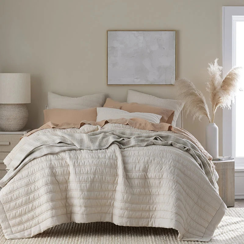 The Company Store Legends Hotel Premium Breathable Washed Linen Solid Quilt New gallery