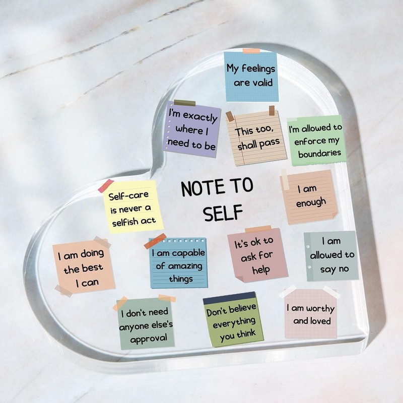 Motivational Decor - Office Acrylic Heart Gift Therapy Mental Health gallery