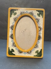 Colorful Ceramic Picture Frame Suitable For 4” X 6” Photo As Is