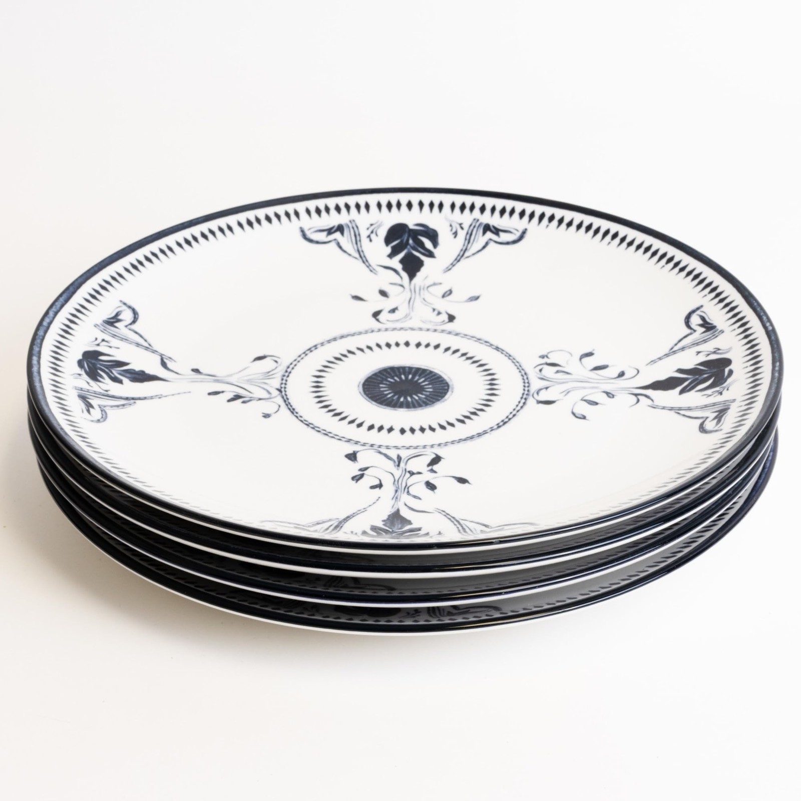 Bruges 4-Piece Dinner Plate Set Porcelain, Plates, Dishwasher and Microwave S... gallery