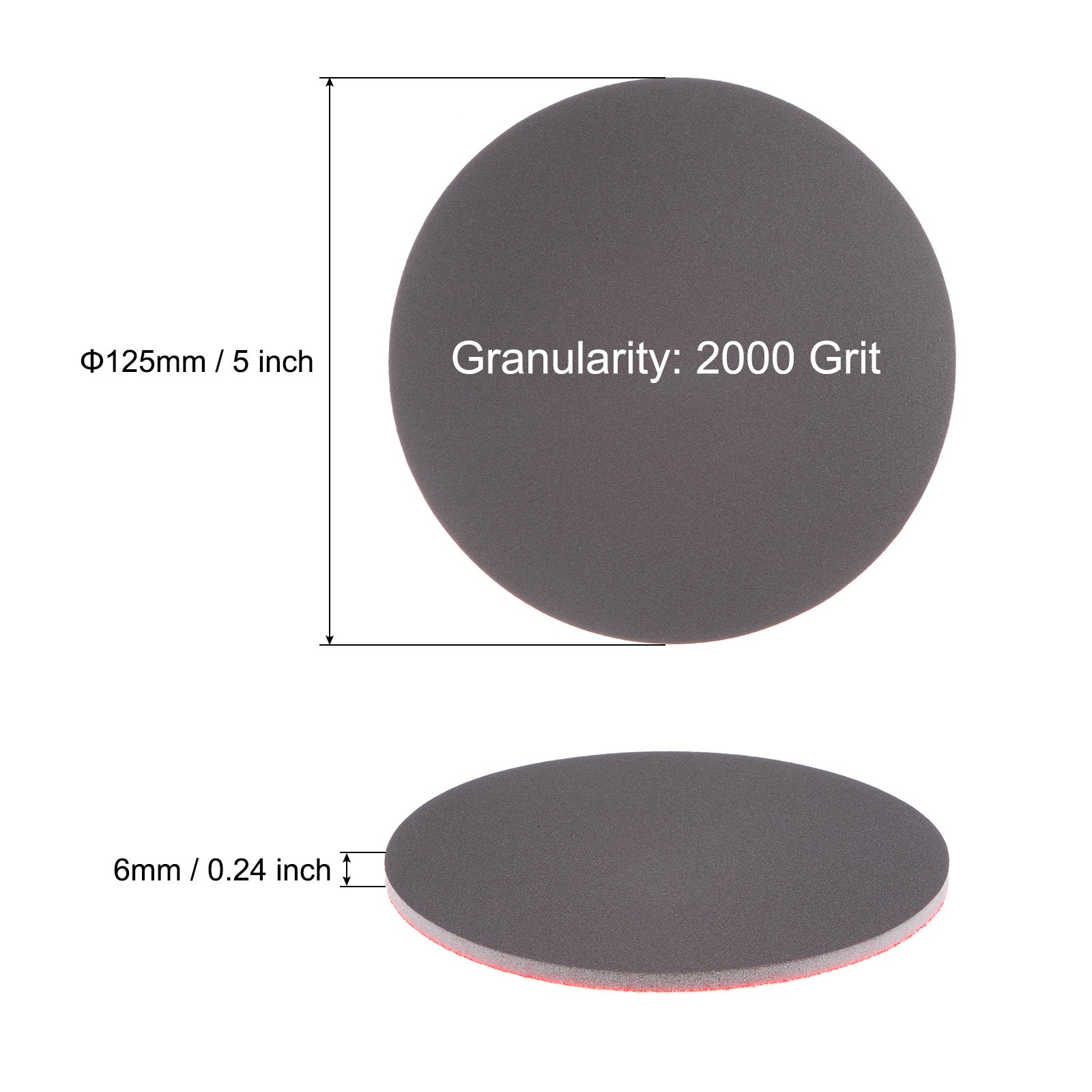 30pcs 2000 Grit Sanding Sponge 5" Hook and Loop Sponge Sanding Disc Wet/Dry gallery
