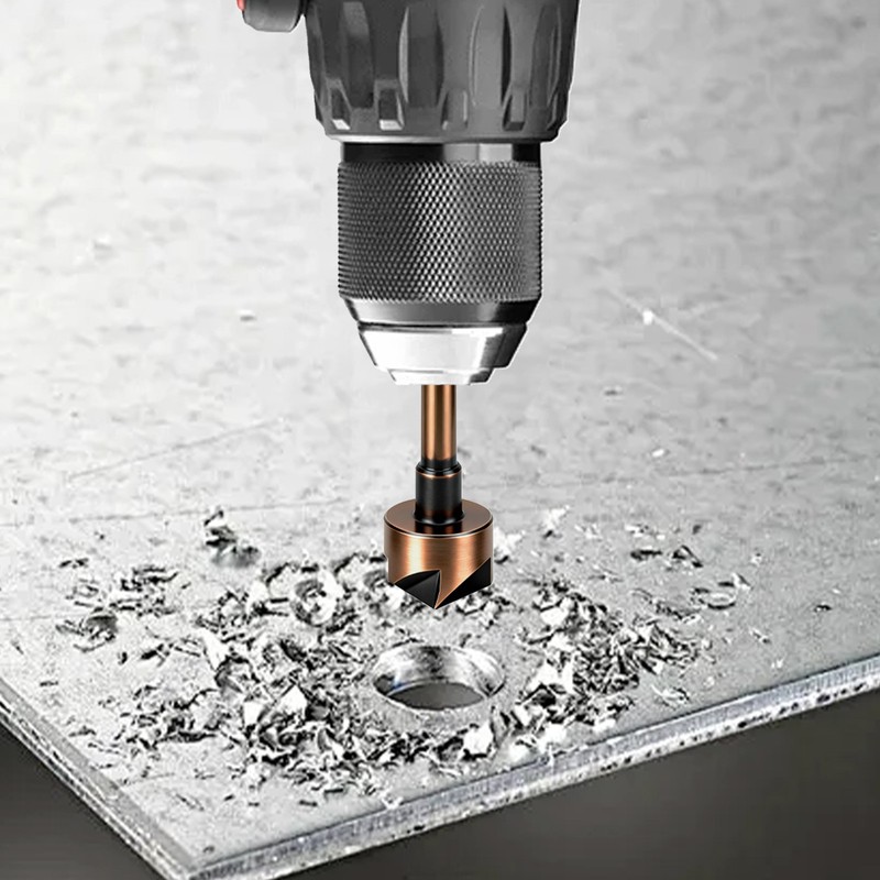 5x HSS Countersink Drill Bits 82° 1/4"-3/4" For Deburring Chamfering Flush Screw gallery