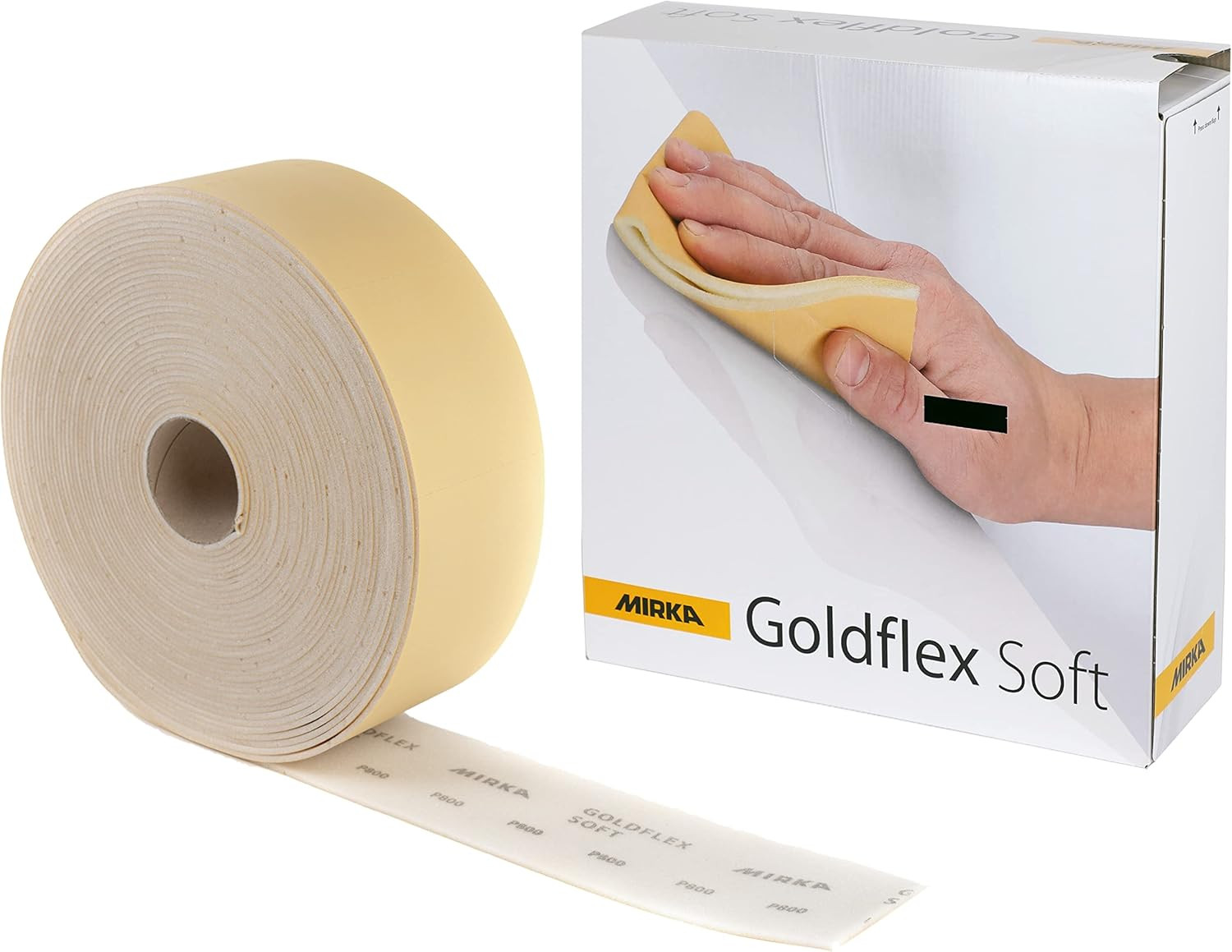 Goldflex Soft Hand Sanding Sheets 4.5 Inch X 5 Inch/Grit 240/200 Pcs on a Roll gallery