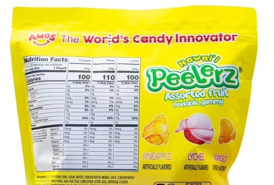 Peelerz Lychee Mango & pineapple Assorted Gummy Candy, Peelable Peeling Candy gallery