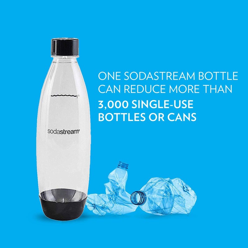SodaStream Black 1L Slim Carbonating Bottles Twin Pack, Pack Of 2, gallery