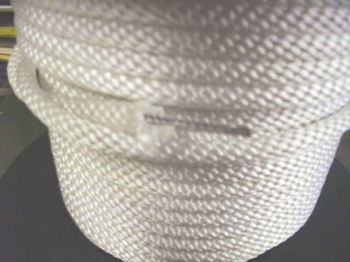 1/4 FLAGPOLE HALYARD ROPE 1800LB POLYESTER WIRE CORE WHITE MADE IN USA gallery