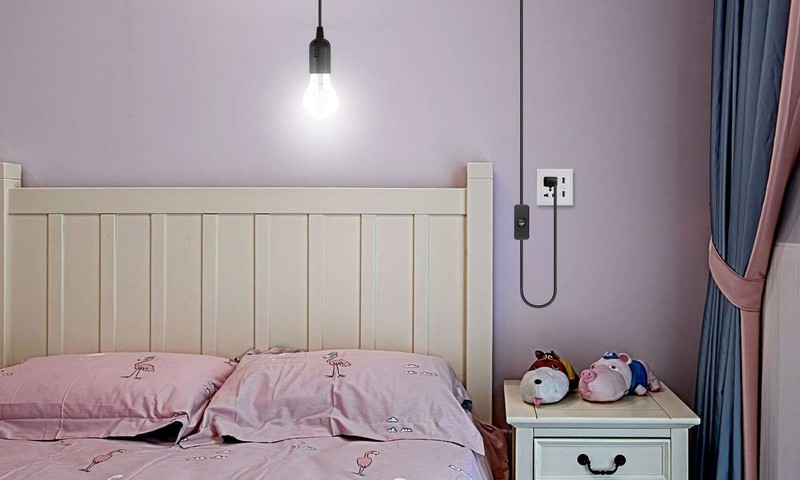Light Cord Cable Switch E26/E27 Bulb Socket Extension Hanging Pendant Lamp 1.8M gallery