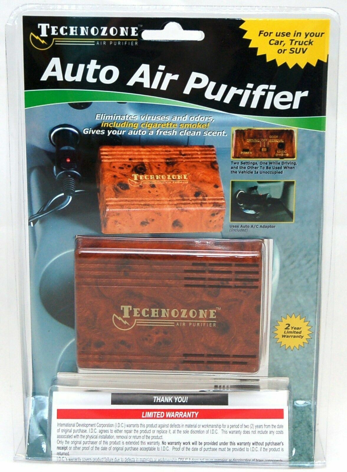 NEW Technozone SX-600-20 Auto Air Purifier Car Scent Cleaner ionic ozone ionizer gallery