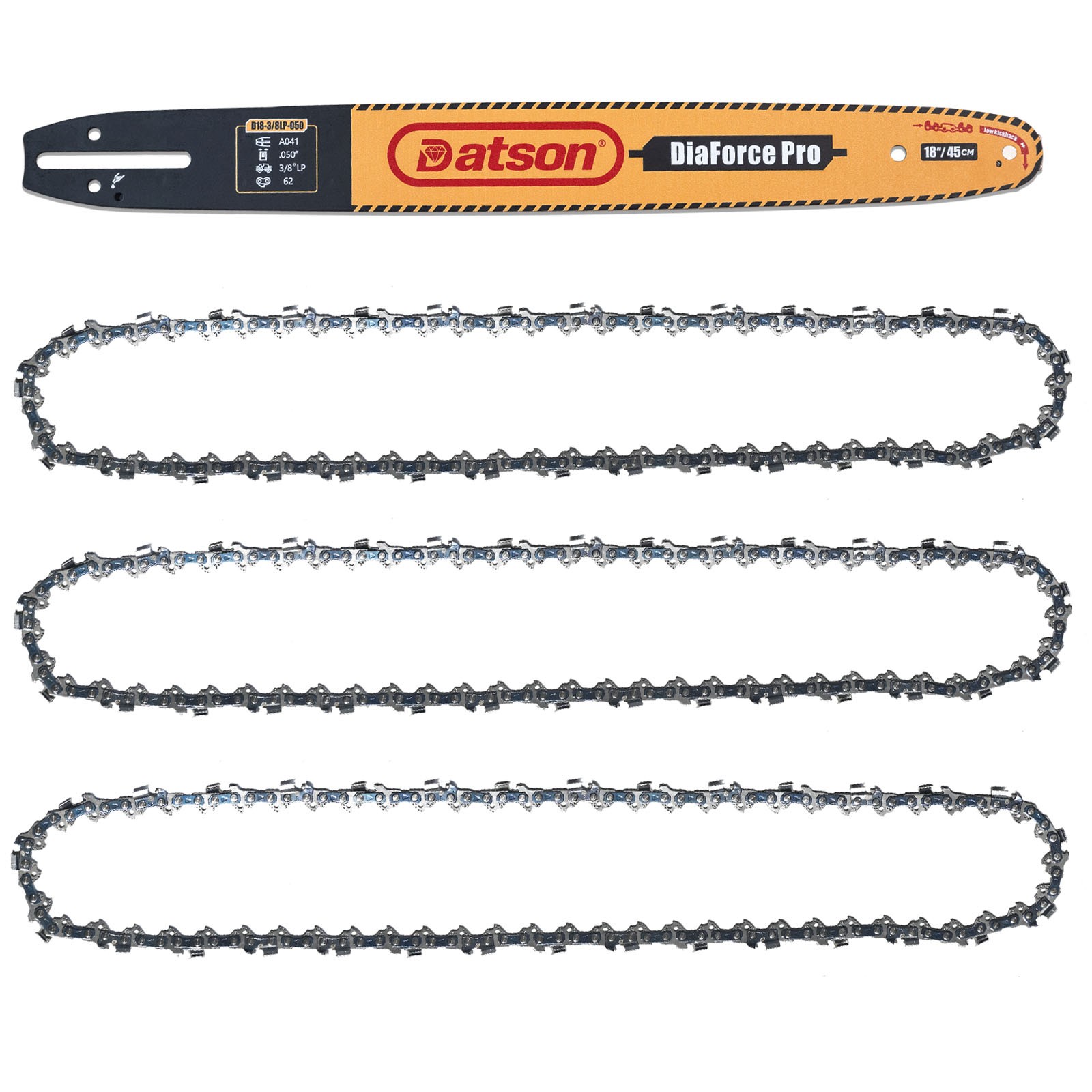 18"Chainsaw Guide Bar&Chains62DL,3/8"LP,050"G For TROY-BILT TB3516CC Gas,TB4018, gallery