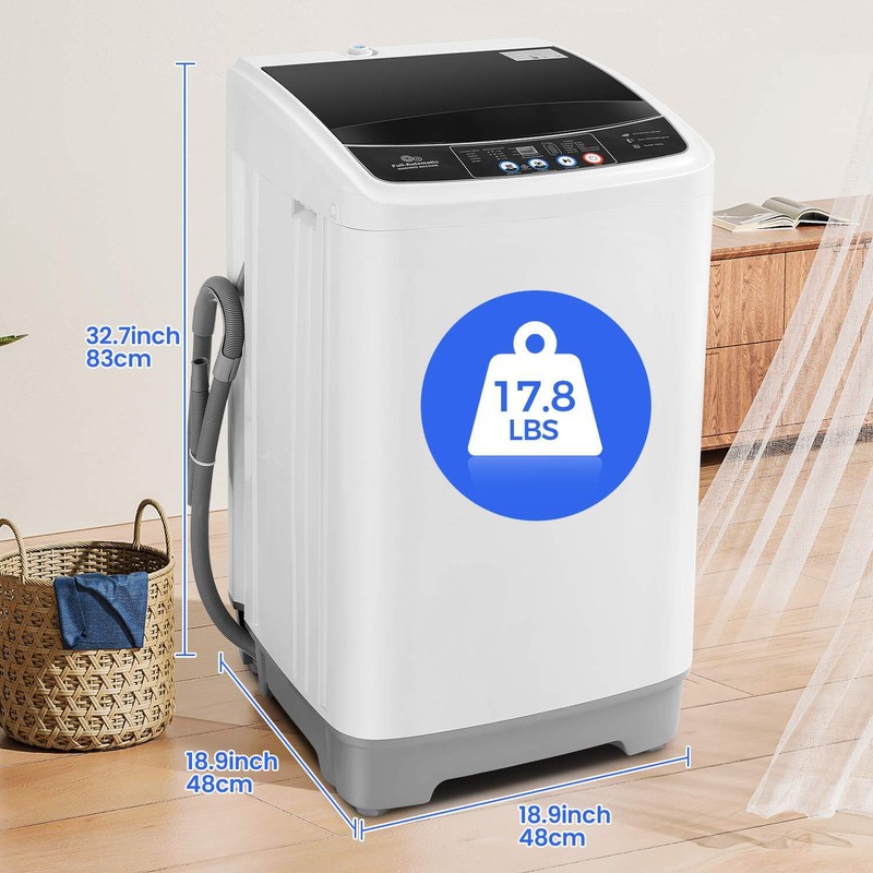 Portable Washing Machine Full Automatic Top-Loading Small Washer 17.8Lbs 15.6Lbs gallery