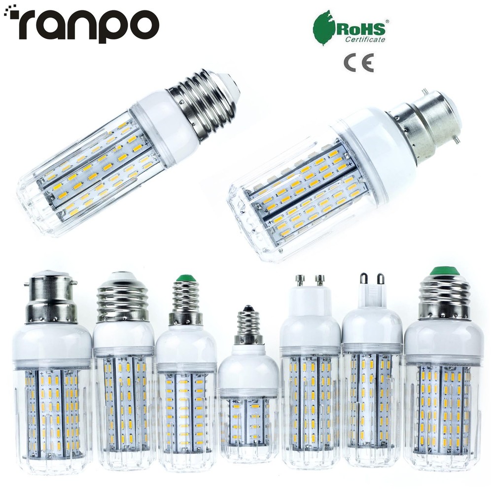 LED Corn Bulb E26 E27 E12 E14 G9 GU10 10W 20W 25W 30W 4014 SMD Light Lamp RK214