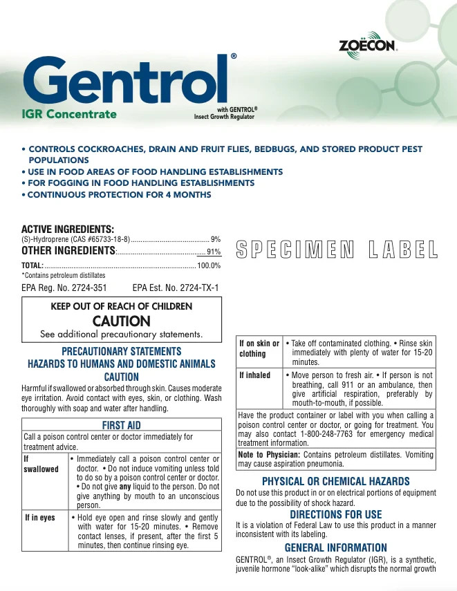 Zoecon Gentrol IGR Roach Control - 16 Oz gallery