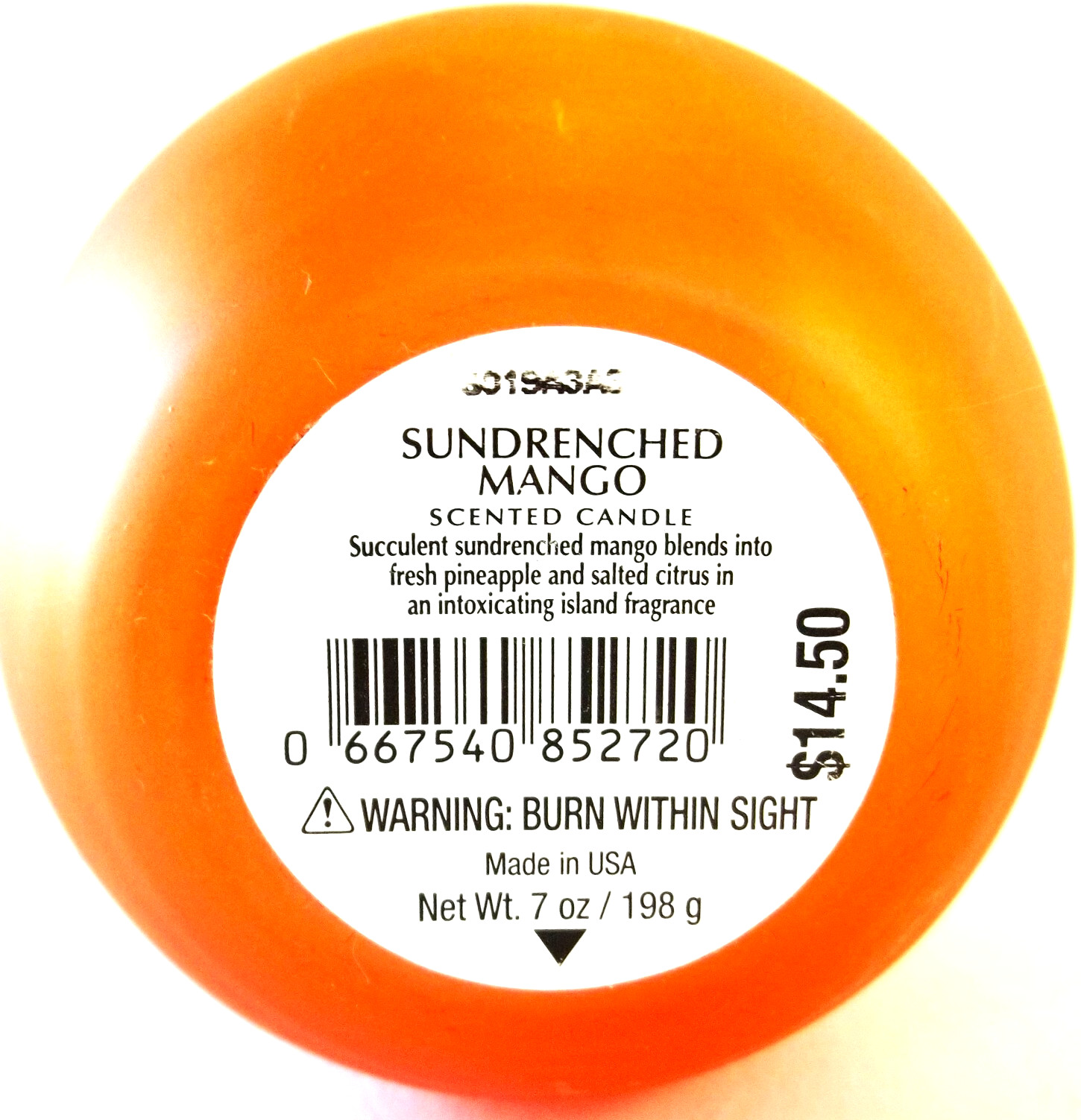 Bath Body Works Home SUNDRENCHED MANGO Candles, Frosted Glass 7 oz., NEW x 4 gallery