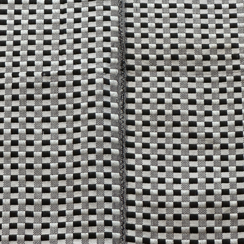 West African Loom-Woven Table Runner Black & White Checker " x 18" Fringe gallery