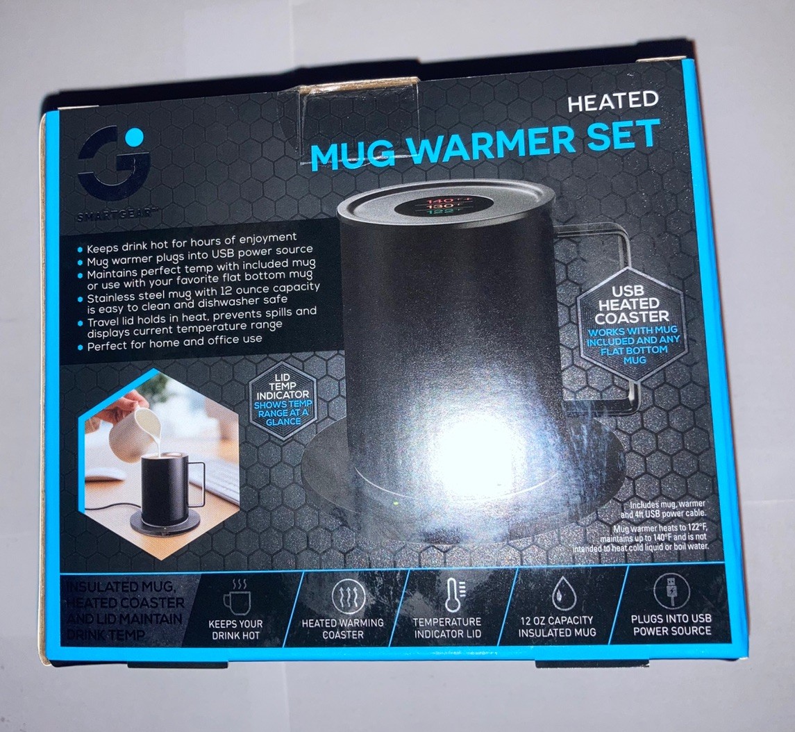 SmartGear Heated Mug Warmer Set 12oz Capacity Insulated Heated Coaster and Lid gallery