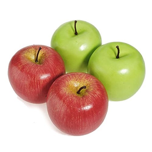 6Pcs Artificial Apples Fake Simulation Fruit Kitchen Party Wedding Home Decor US gallery