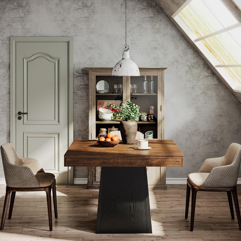 31.5'' Square Dining Table for 4 People, Farmhouse Kitchen Table for Dining Room gallery