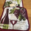 NWT~ 2 Home Collection Pot Holders , 7” x 7”~ Purple Wine Grapes Wine ~Cotton gallery