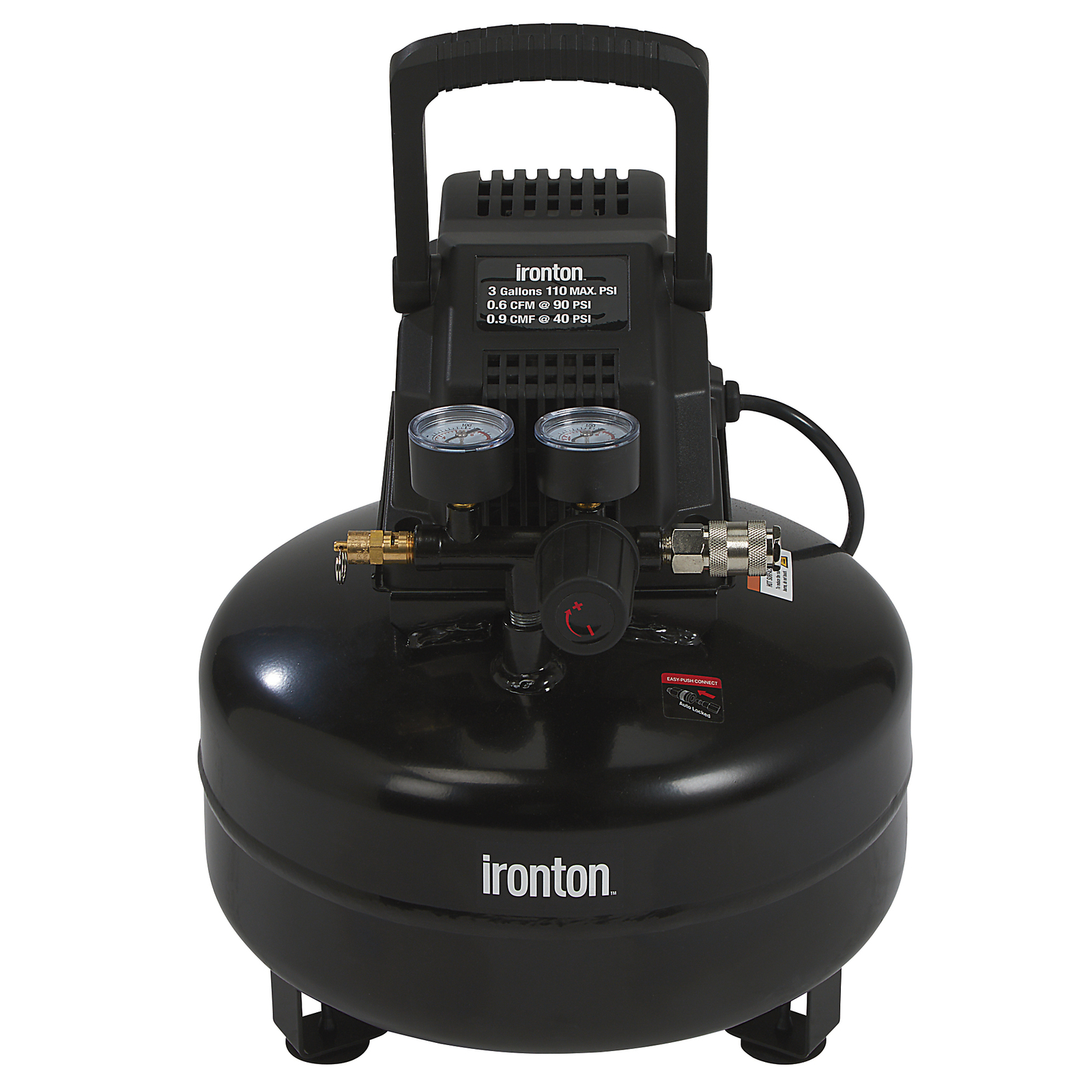 Ironton Oil-Free Pancake Air Compressor, 0.3 HP, 3 Gallons, 110 PSI gallery