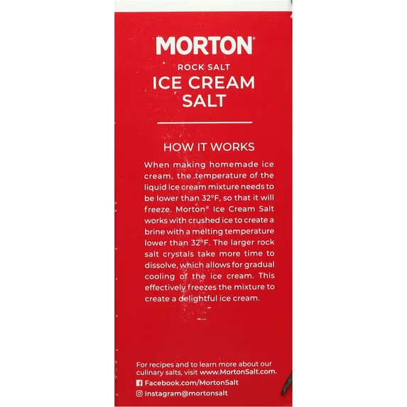 (2 pack) Morton® Ice Cream Salt, Rock Salt for Ice Cream Making, 4 lb each Box gallery