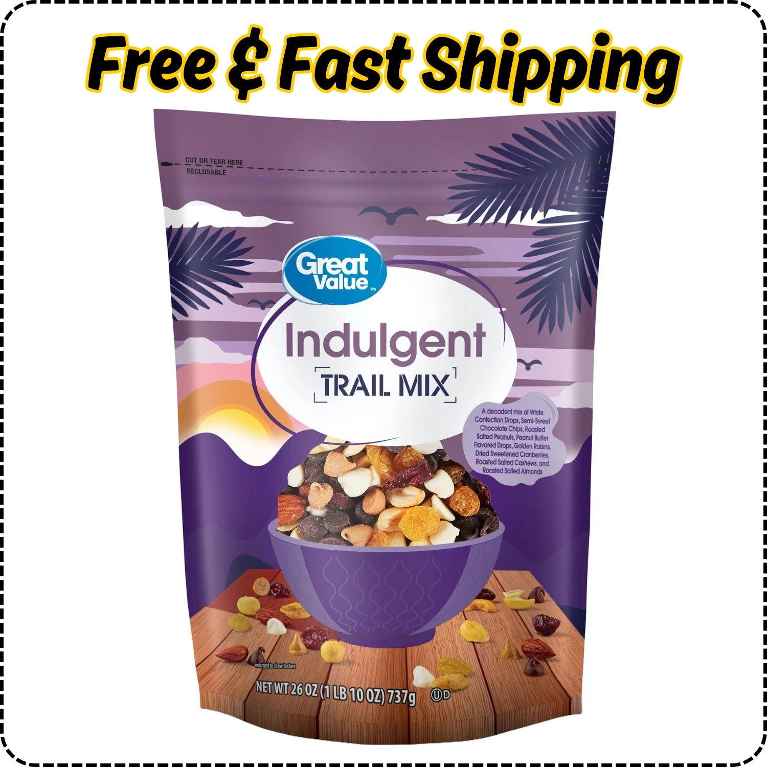Great Value Indulgent Trail Mix 26oz – Rich, Sweet & Crunchy Snack Blend gallery