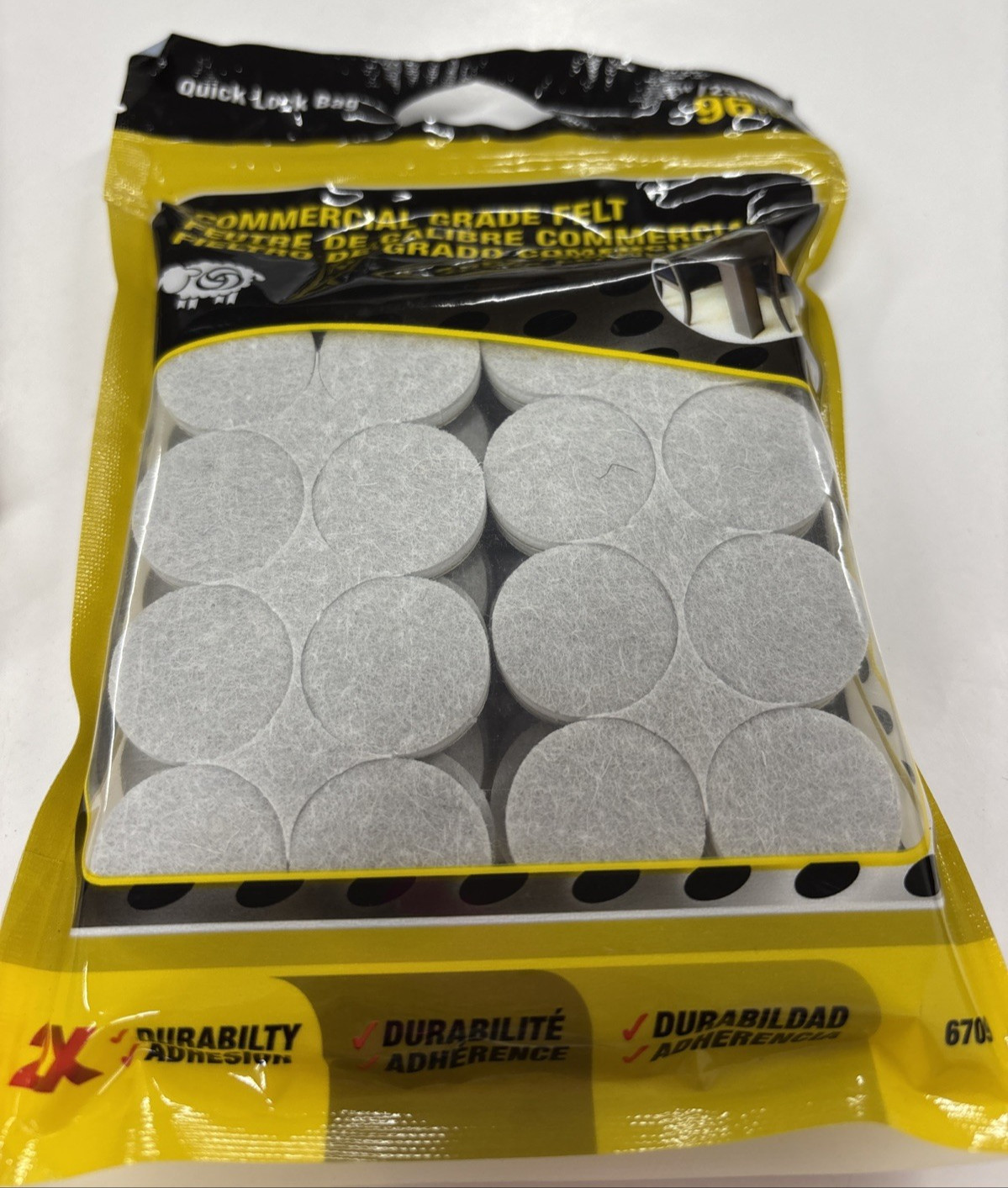 96 Shepherd 1 In (25mm) Beige Self-Adhesive Commercial Grade Felt Pads 6709 gallery