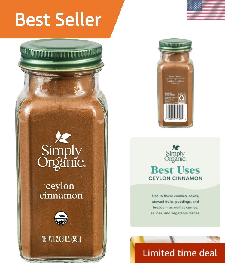 Simply Organic 2.08 oz Ceylon Cinnamon - Pure Flavor, Sustainably Sourced gallery