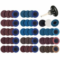 71PCS 2″ Roll Lock Sanding Discs Set W/ 1/4 Holder Die Grinder Quick Change Disc