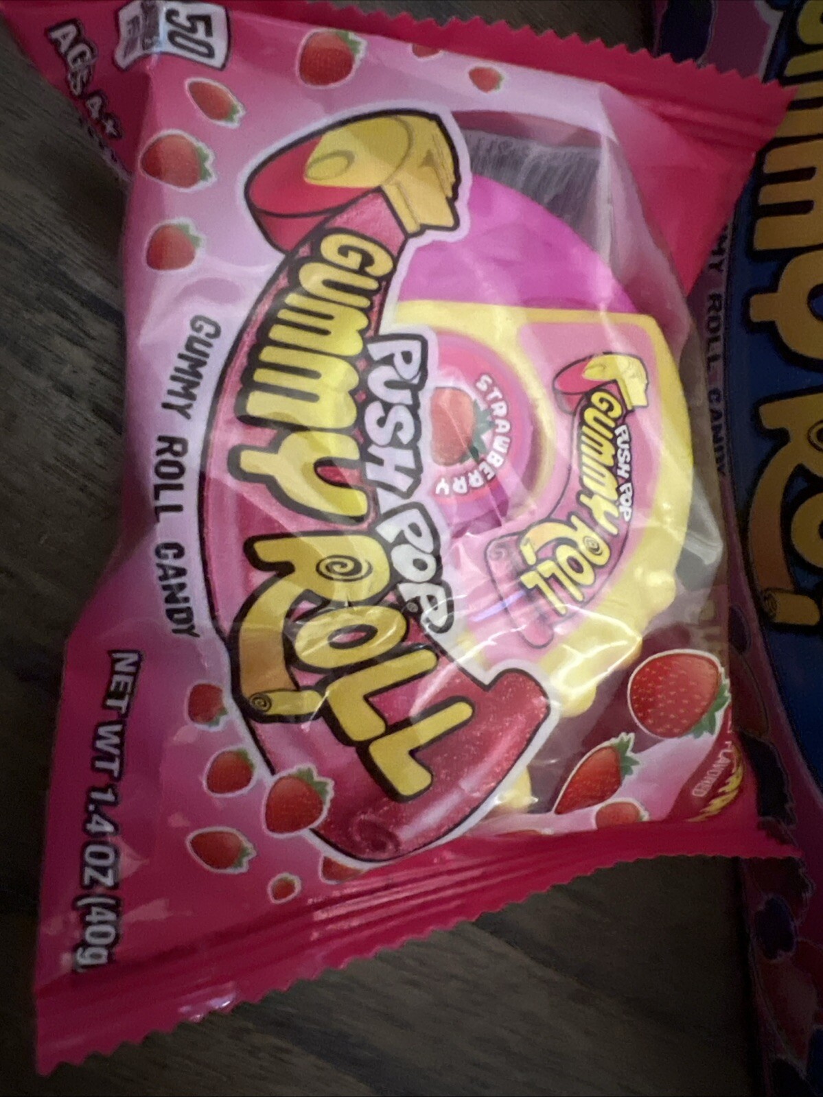 New Push Pop Assorted Fruit Flavored Gummy Roll Candy Variety Pack Size 8-1.4 oz gallery