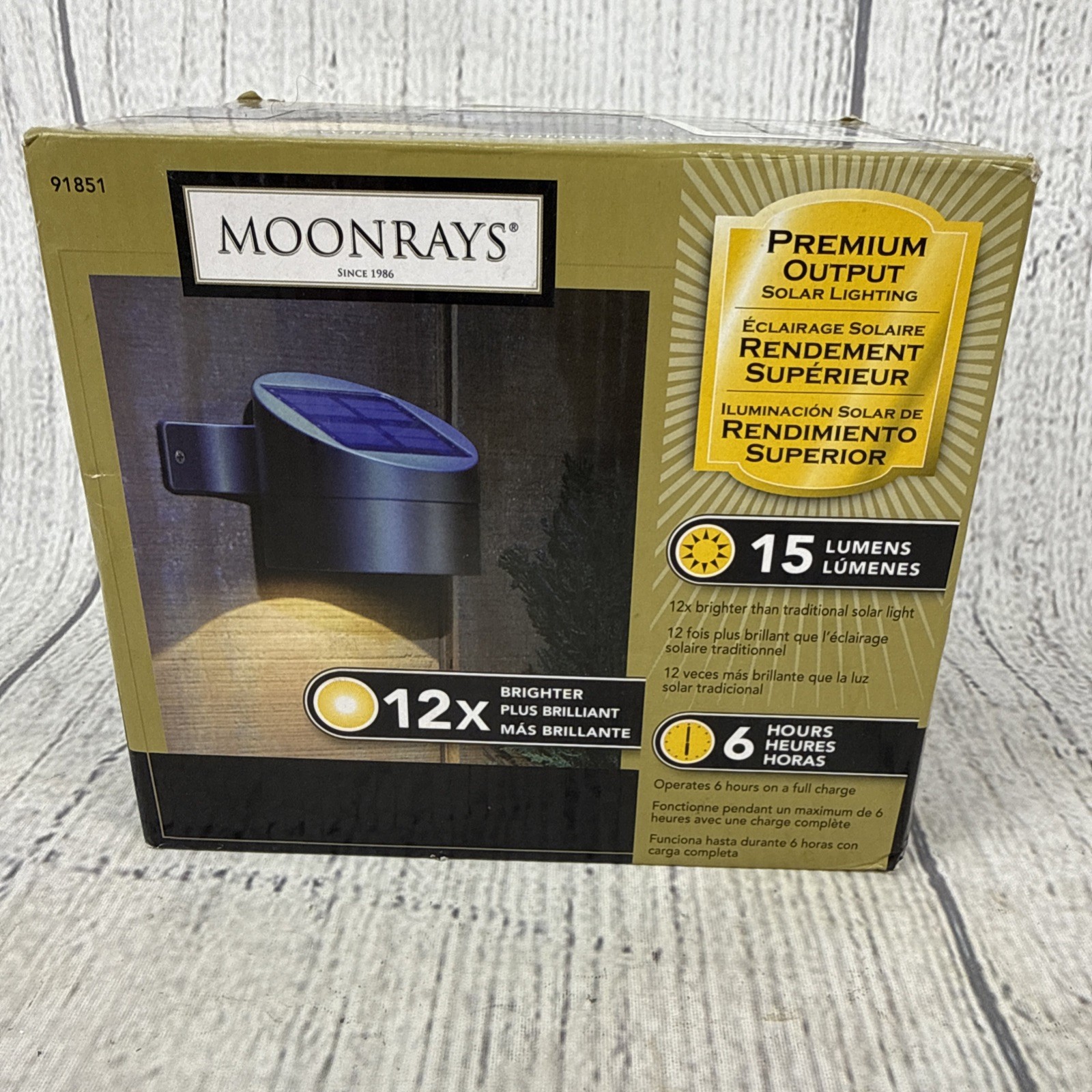 Moonrays 91851 15 Lumen Solar Powered Fence Post Sconce Light 35 W LED Light New gallery