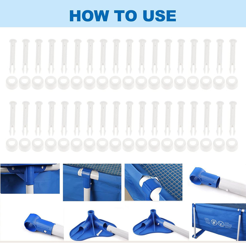 36Pcs Plastic Pool Joint Pins & Pool Seals Compatible with Intex 13'-24' above G gallery
