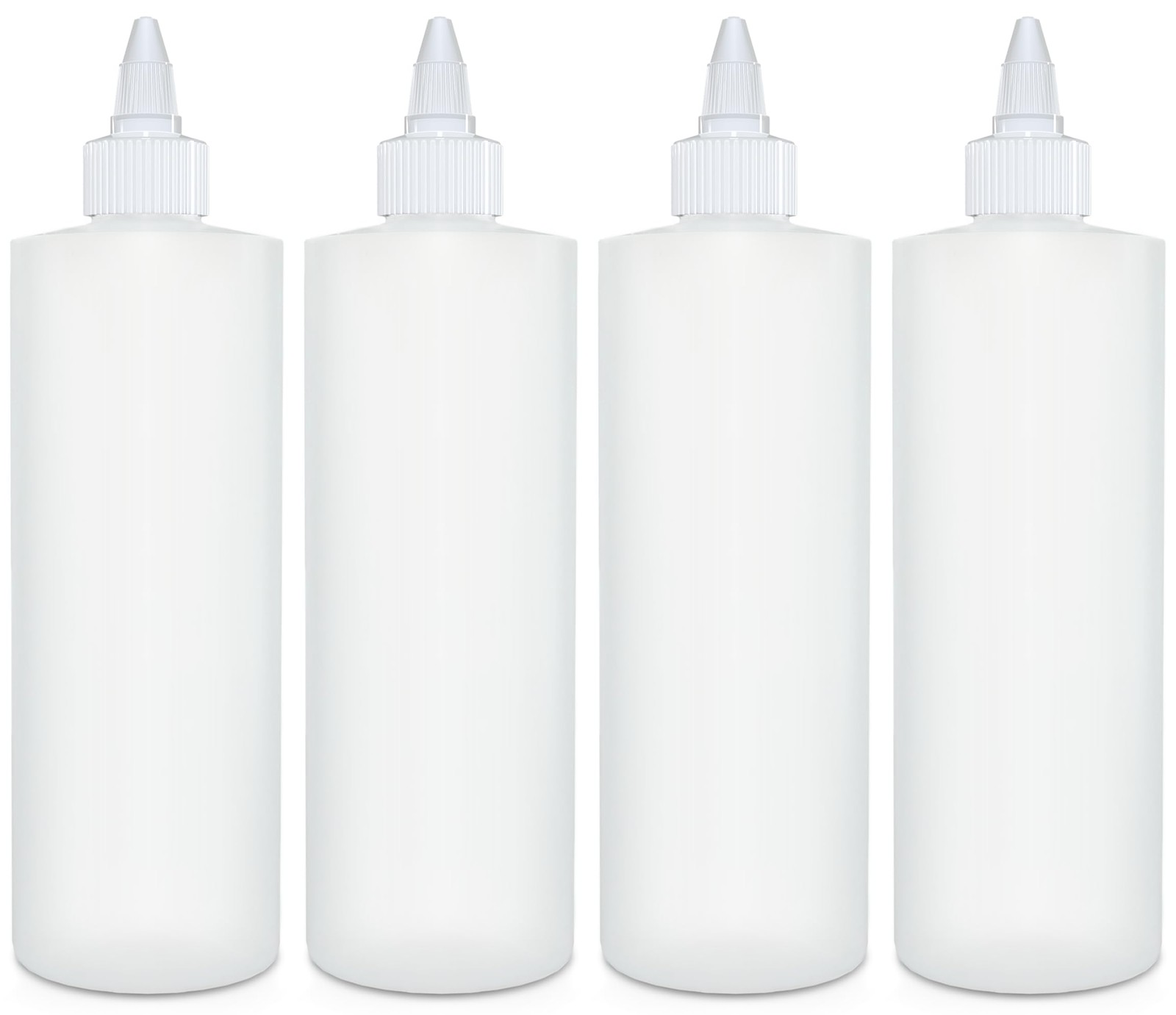 4 Pack 16oz Condiment Squeeze Bottles Leak Proof for Sauce Oil Crafts BPA Free gallery