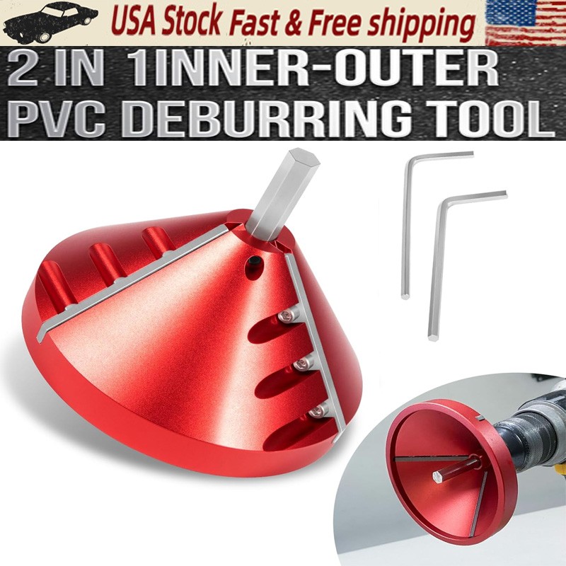2 in 1 PVC Deburring Tool, Inner-Outer CPVC ABS PP PE Pipe Chamfer Reamer Tools