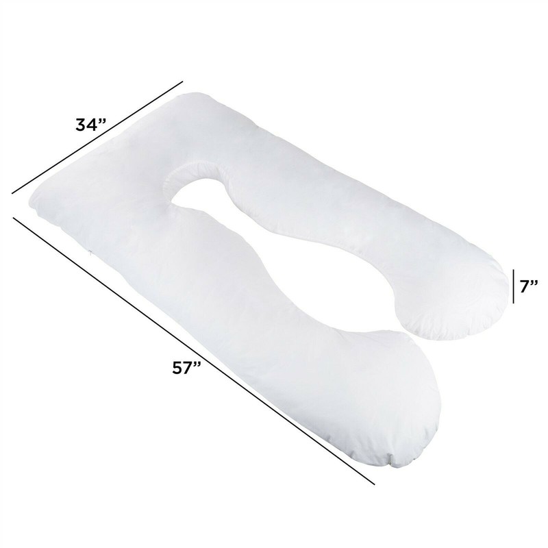 Full Body Bed U Shaped Pillow Removable Cover Support Comfortable Sleeping Aid gallery