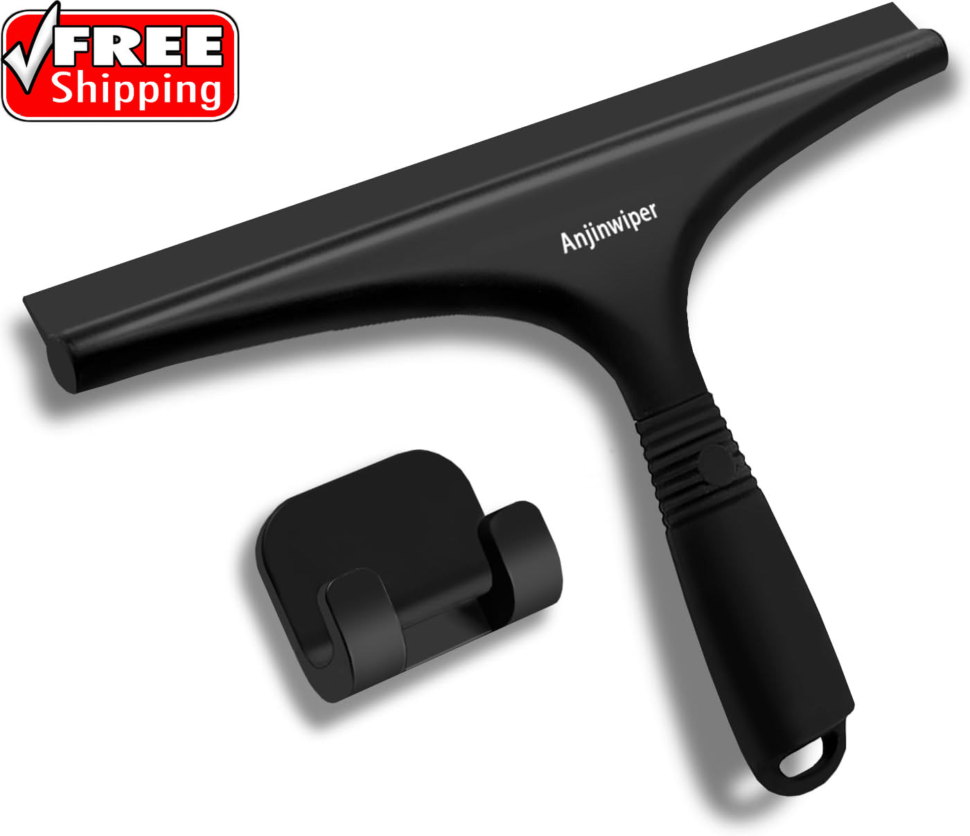 All-Purpose Shower Squeegee for Glass Doors with Hook, Silicone Squeegee for Sho gallery