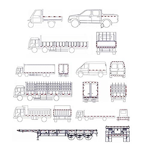 E-Mark CCC 2pcs Rectangle Reflector Self Adhesive Stick on Trailer Clear gallery
