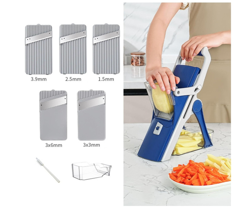Safe Multifunctional Mandoline Slicer 5 in 1 Vegetable Chopper, Pro Food Chopper gallery