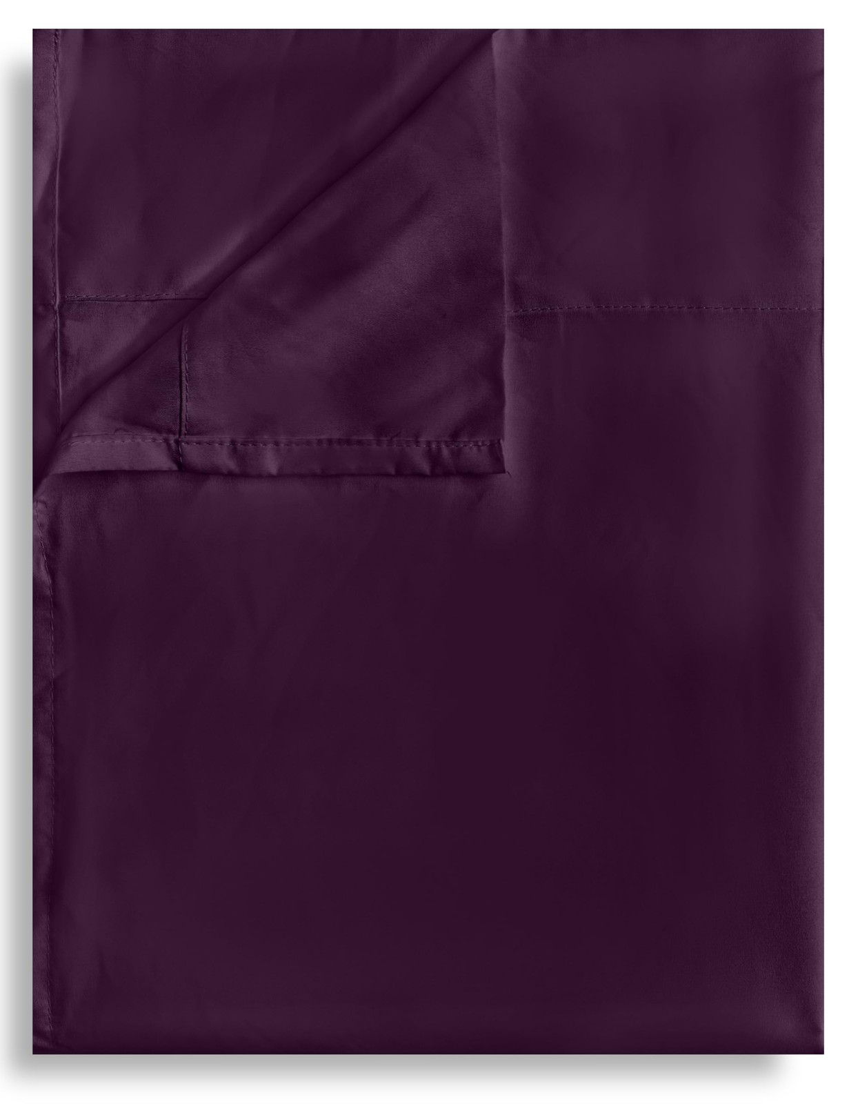 "Soft Breathable Microfiber Flat Bed Sheet 81"x96" Dark Purple Color" gallery